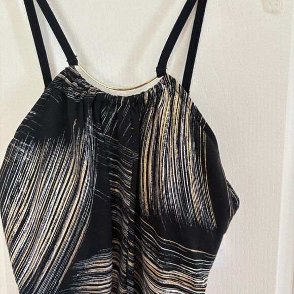 Magicsuit by Miraclesuit Jill Stroke Of Luck Swimsuit 1-PC Black & Gold Size 14 - Picture 6 of 9